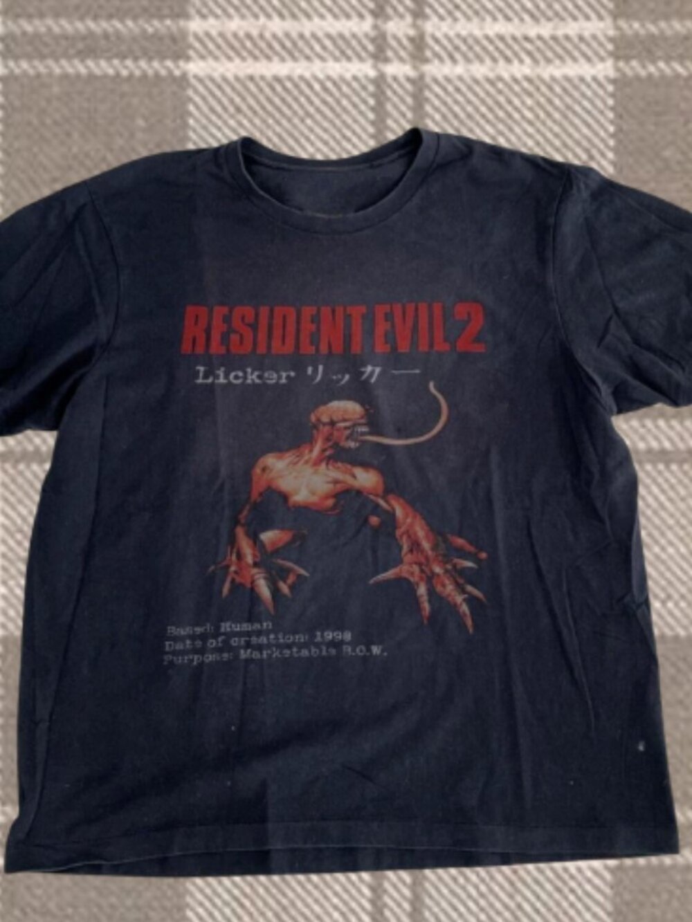 Resident Evil 2 Licker T-Shirt Classic Horror Game Graphic Tee Unisex